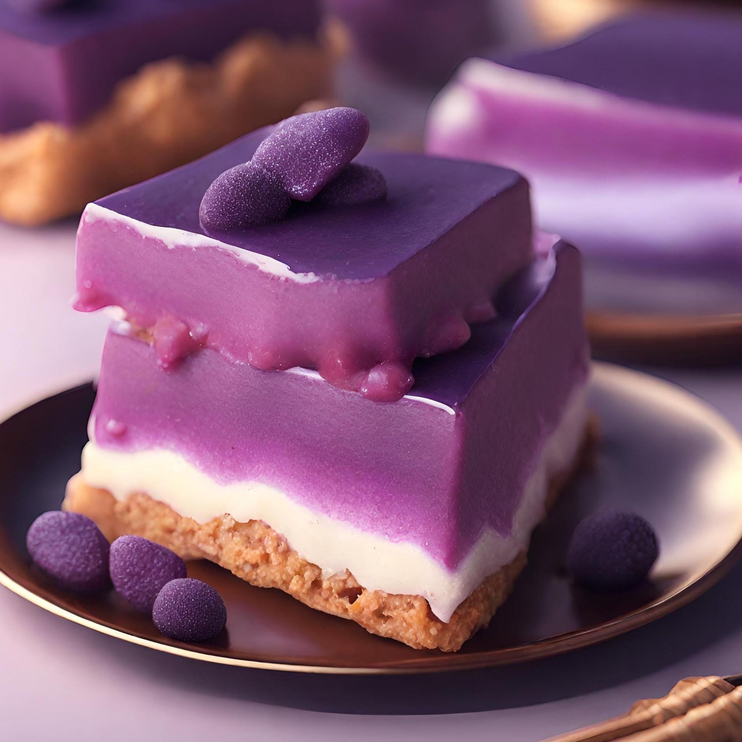 ingredients to make ube purple yam desserts