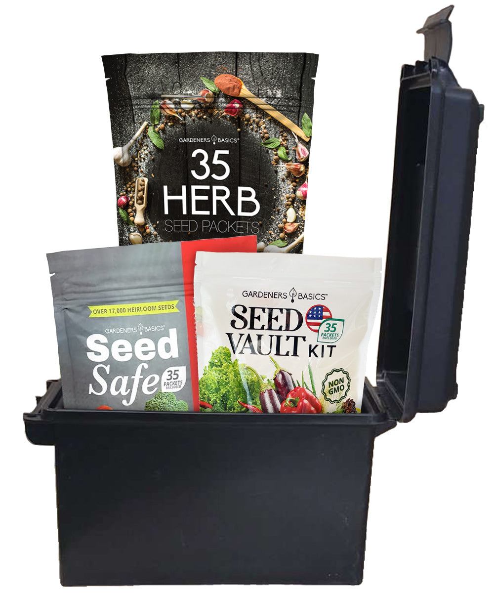 Heirloom Seeds Collection | 3-in-1 Seed Vault, Survival Seed, and Herbs 105 Varieties
