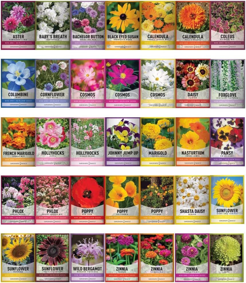 Bug Out Bag Seed Kit: 105 Varieties of Survival Seeds, Herbs, and Wildflowers