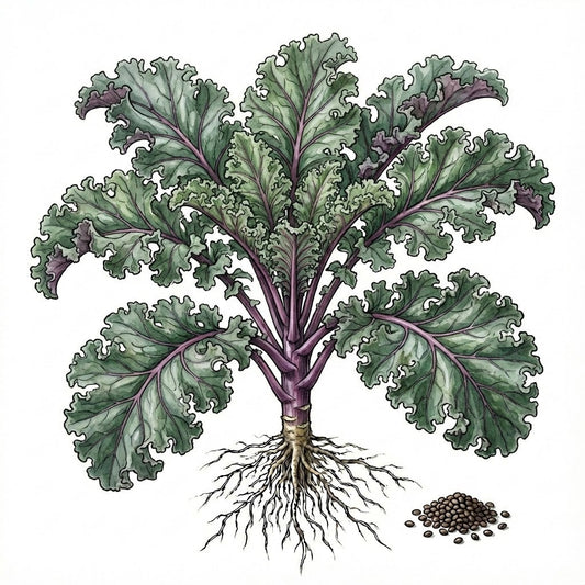 KALE Seeds, Red Russian