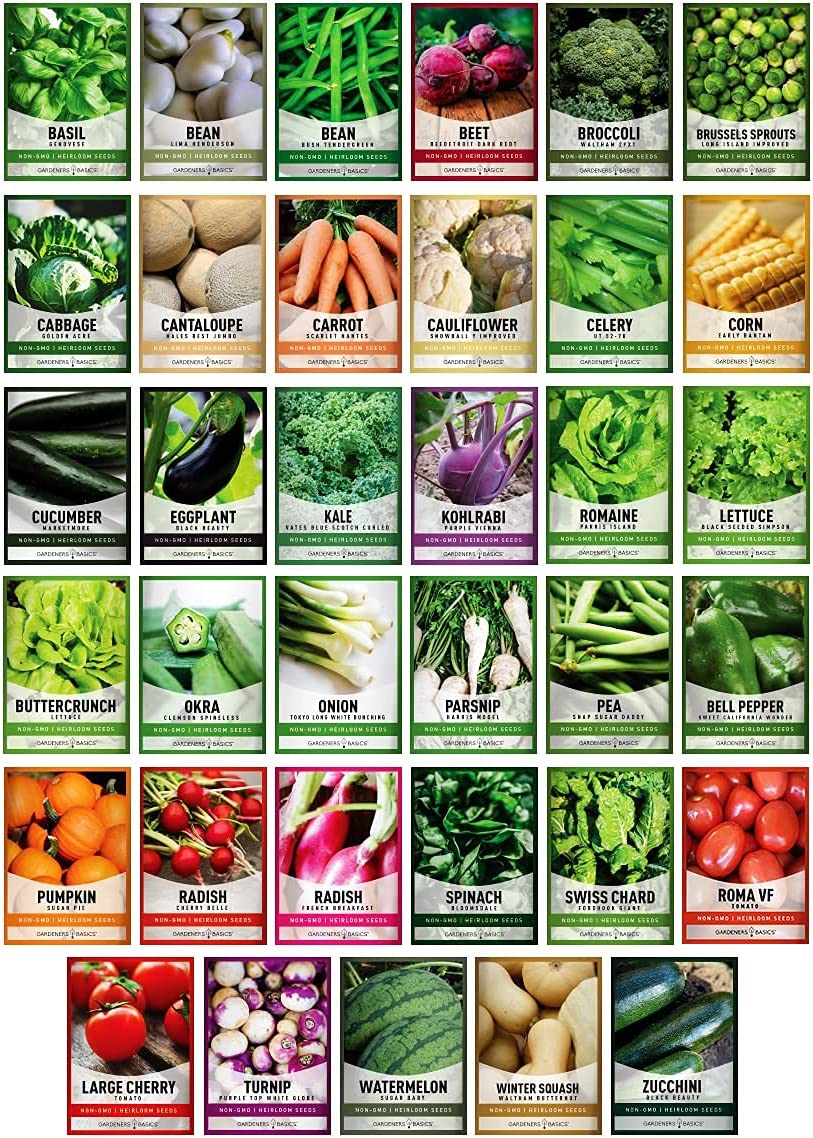 All-in-One Heirloom Garden Kit: 70 Seeds for Vegetables and Wildflowers Galore